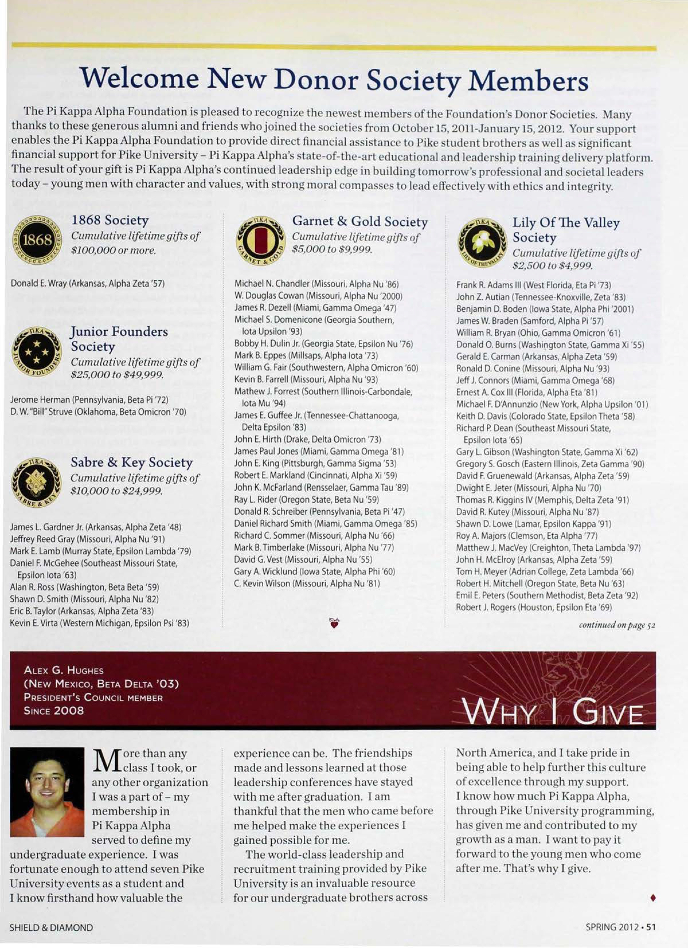 Welcome To Donor Society Members